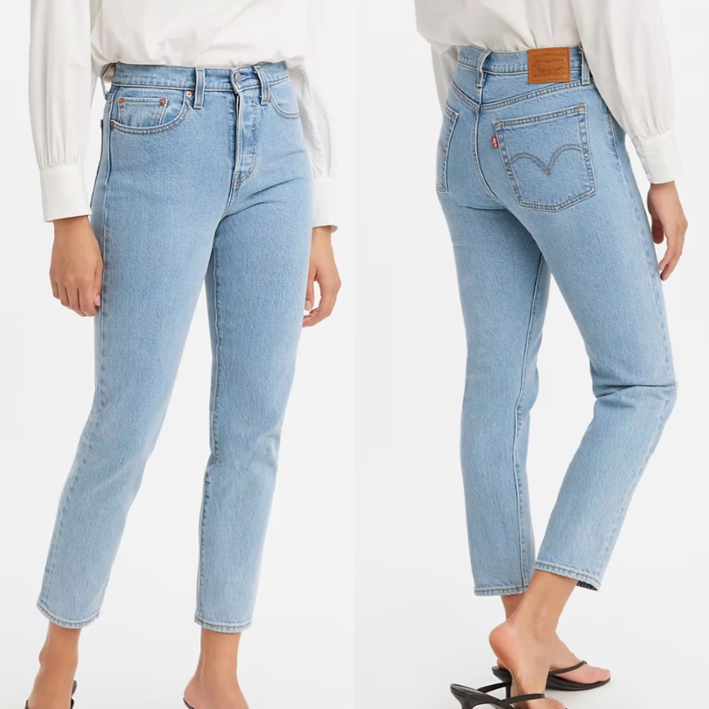 Levi's Wedgie Icon Fit Tango Talks Light Wash Ankle Jeans Size 25